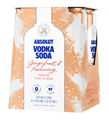 Absolut Soda Grapefruit 4 Cans > Coolers > Parkside Liquor Beer & Wine