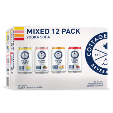 Cottage Springs Vodka Soda Variety Pack 12 Cans