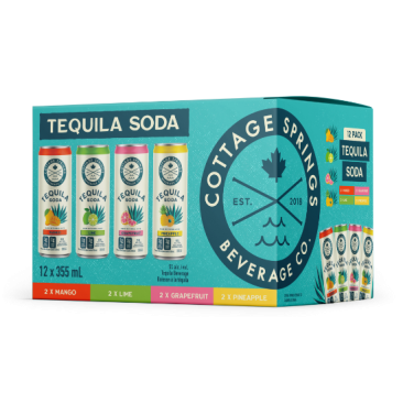 Cottage Springs Tequila Soda Variety Pack 8 Cans
