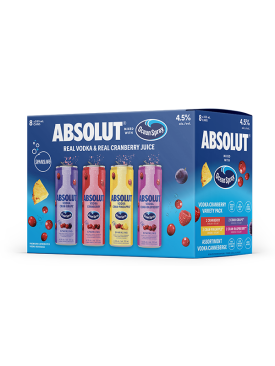 Absolut Ocean Spray Variety Pack 8 Cans