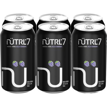 Nutrl Vodka Soda 7% Blackberry 6 Cans