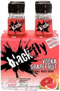 Black Fly Vodka Grapefruit 4 Bottles
