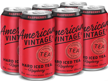 American Vintage Iced Tea Raspberry 6 Cans