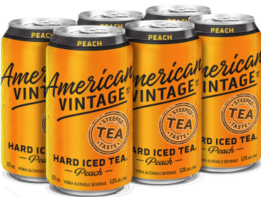American Vintage Peach Hard Iced Tea 6 Cans