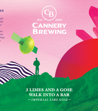 Cannery Brewing 3 Limes And  A Gose Walk Into A Bar 4 Cans