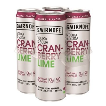 Smirnoff  VS Cranberry Lime 4 Cans