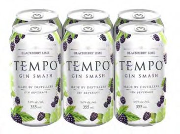 Tempo Gin Smash Blackberry Lime 6 CAns