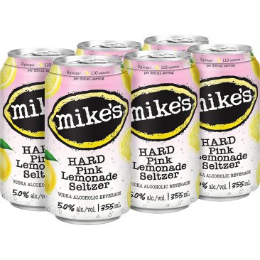 Mike's Hard Pink Lemonade Seltzer 6 Cans
