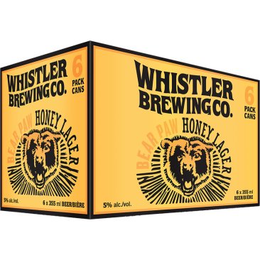 Whistler Brewing Bear Paw Honey Lager 6 Cans
