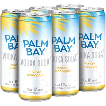 Plam Bay Vodka Soda Mango Pineapple 6 Cans