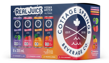 Cottage Springs Vodka Water Real Juice Variety Pack 12 Cans 