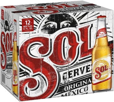 Sol Cerveza 12 Bottles