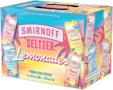 Smirnoff Seltzer Lemonade Variety Pack 12 Cans