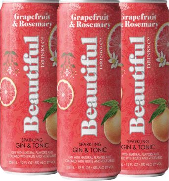 Beautiful Drinks Grapefruit & Rosemary 4 Cans
