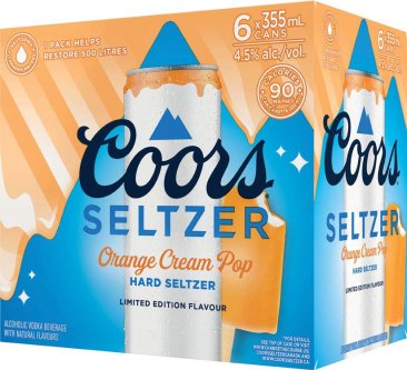 Coors Seltzer Orange Cream Pop 6 Cans