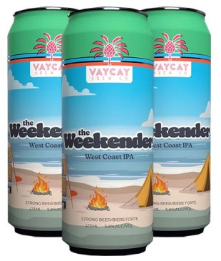 Vacay Brew Co The Weekender West Coast IPA 4 Cans