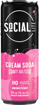 Social Lite Cream Soda Craft Seltzer 6 Cans