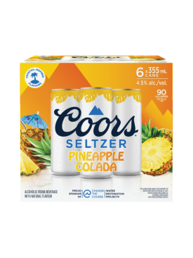 Coors Seltzer Pineapple Colada 6 Cans