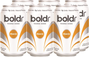 Boldr Peach Vodka Soda 6 Cans