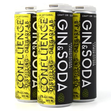 Confluence Distilling Lemon Spruce Gin & Soda 4 Cans