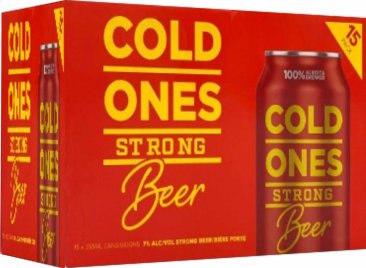 Cold Ones Strong Beer 15 Cans