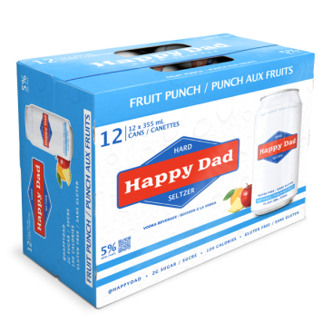 Happy Dad Hard Seltzer Fruit Punch 12 Cans
