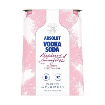 Absolut Soda Raspberry 4 Cans