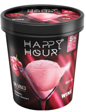 Happy Hour Red Wine Alcohol Gelato 500ml