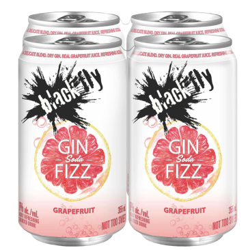 Black Fly Grapefruit Gin Fizz 4 Cans