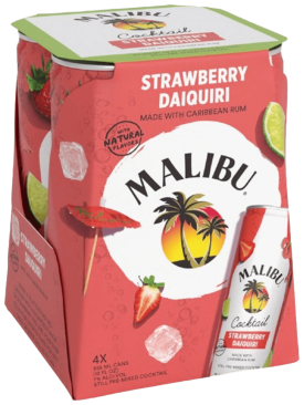 Malibu Strawberry Daiquiri Cocktail 4 Cans